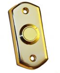 Solid Polished Brass Shaped Victorian style Door Bell Push Switch (AQ31)